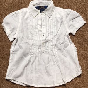 Polo Ralph Lauren girls 3/3T white collared blouse